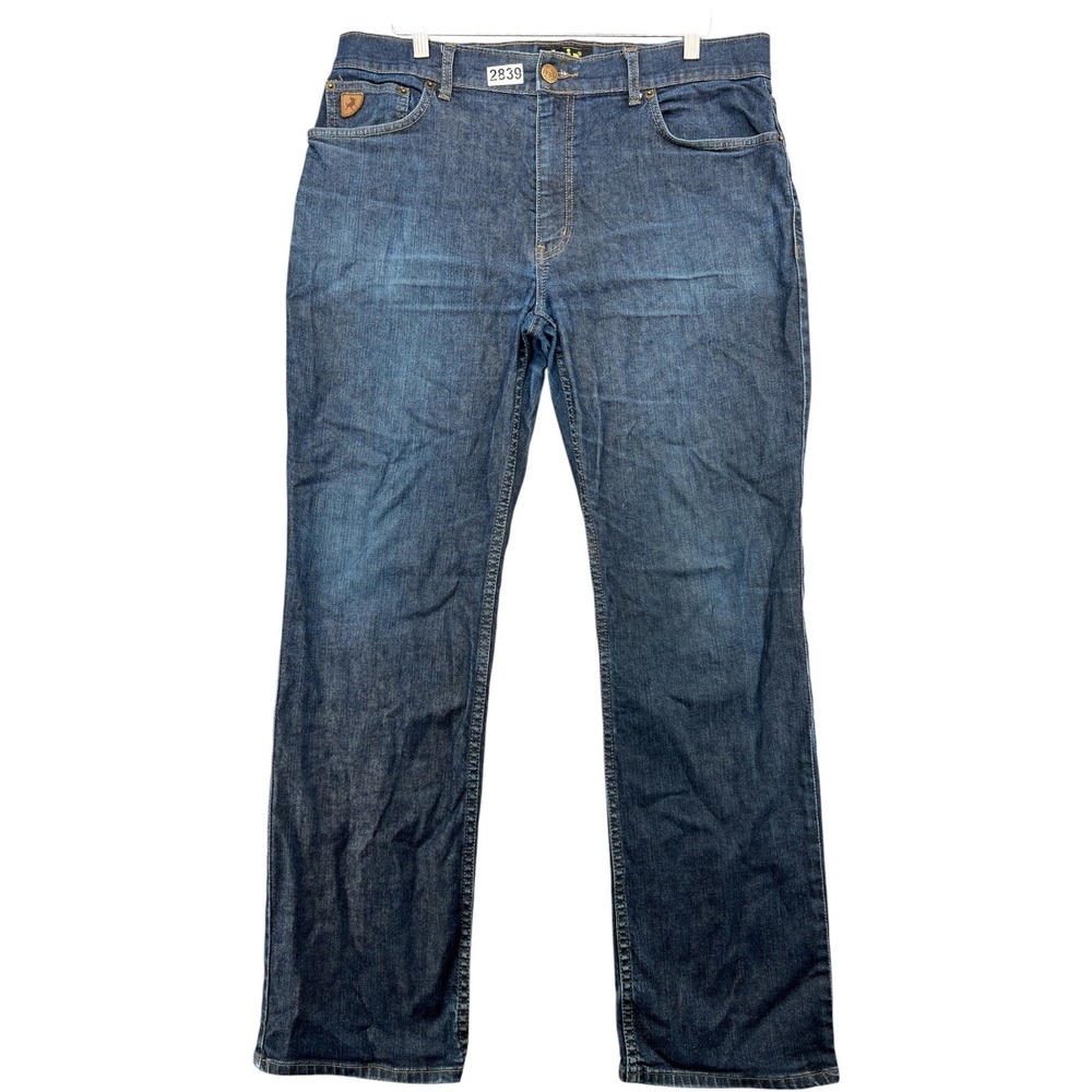 Lois Manufacturing Co Mens Straight Cut Jeans Dark Wash Blue W36 L32 S11